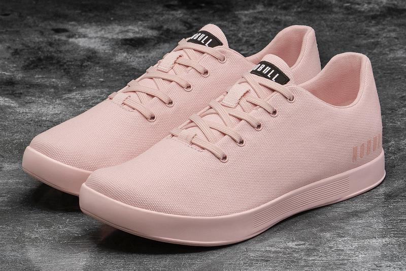 Nobull Blush Canvas Women's Trainers Pink | USA U2071Z